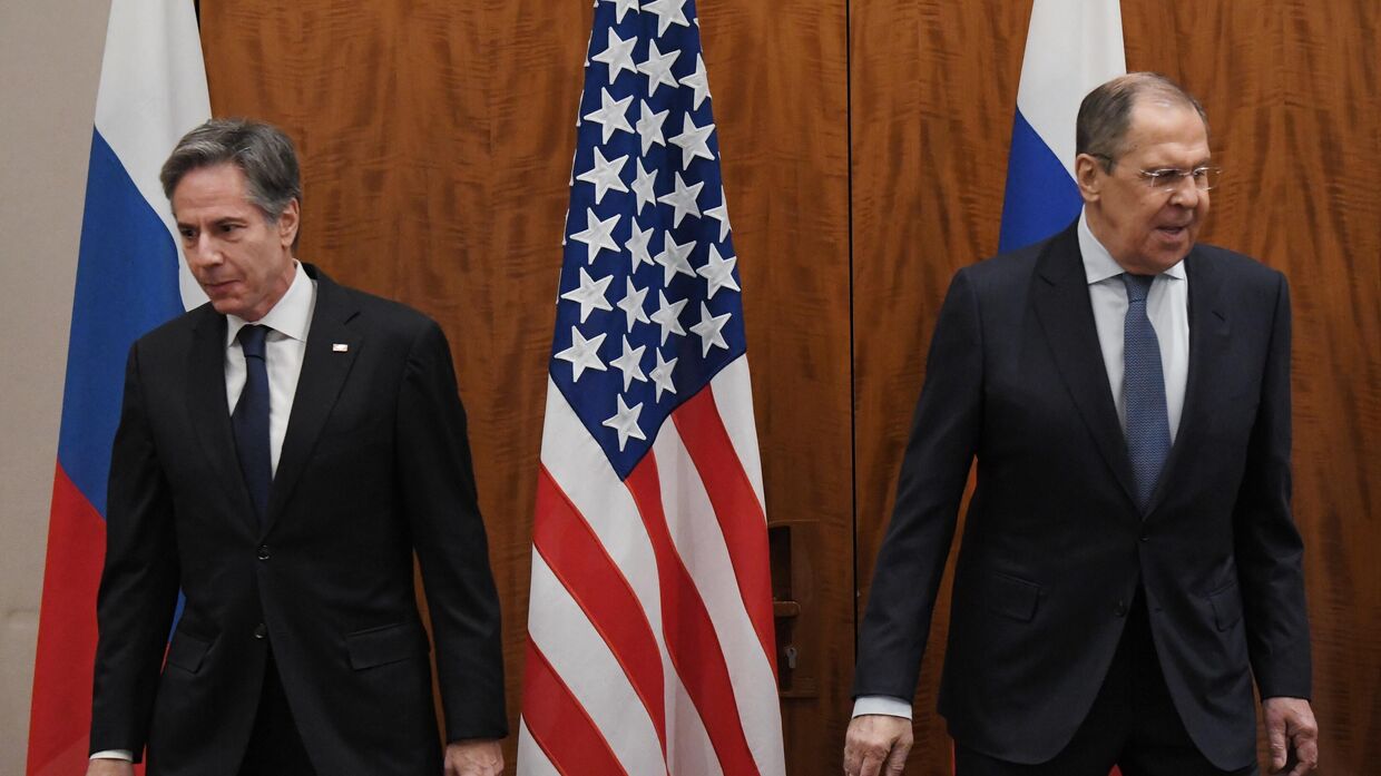 Встреча главы МИД  С. Лаврова с госсекретарем США Э. Блинкеном в Женеве