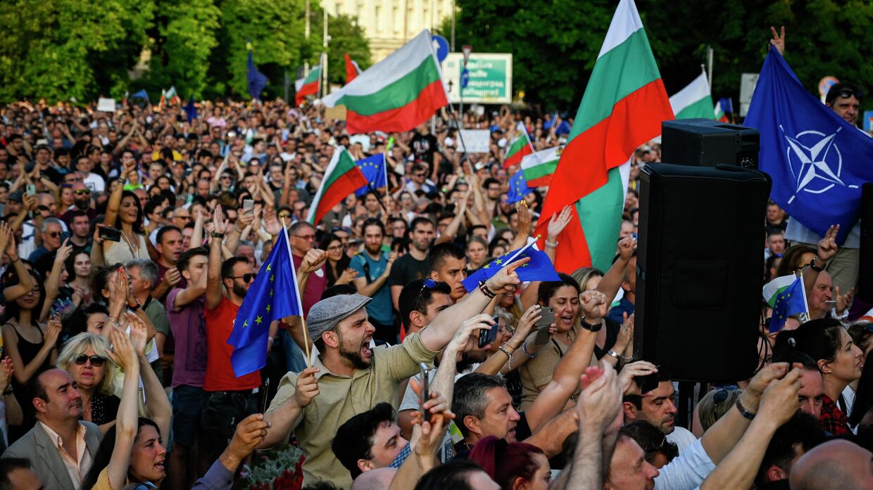 22 июня 2022 года. Акция протеста в Софии, Болгария