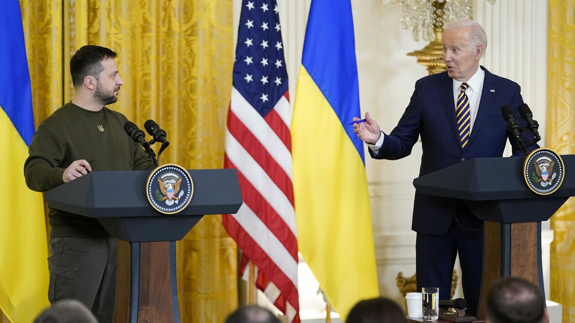 Президент США Джо Байден и президент Украины Владимир Зеленский во время пресс-конференции в Белом доме в Вашингтоне. 21 декабря 2022 года - ИноСМИ, 1920, 01.09.2023
