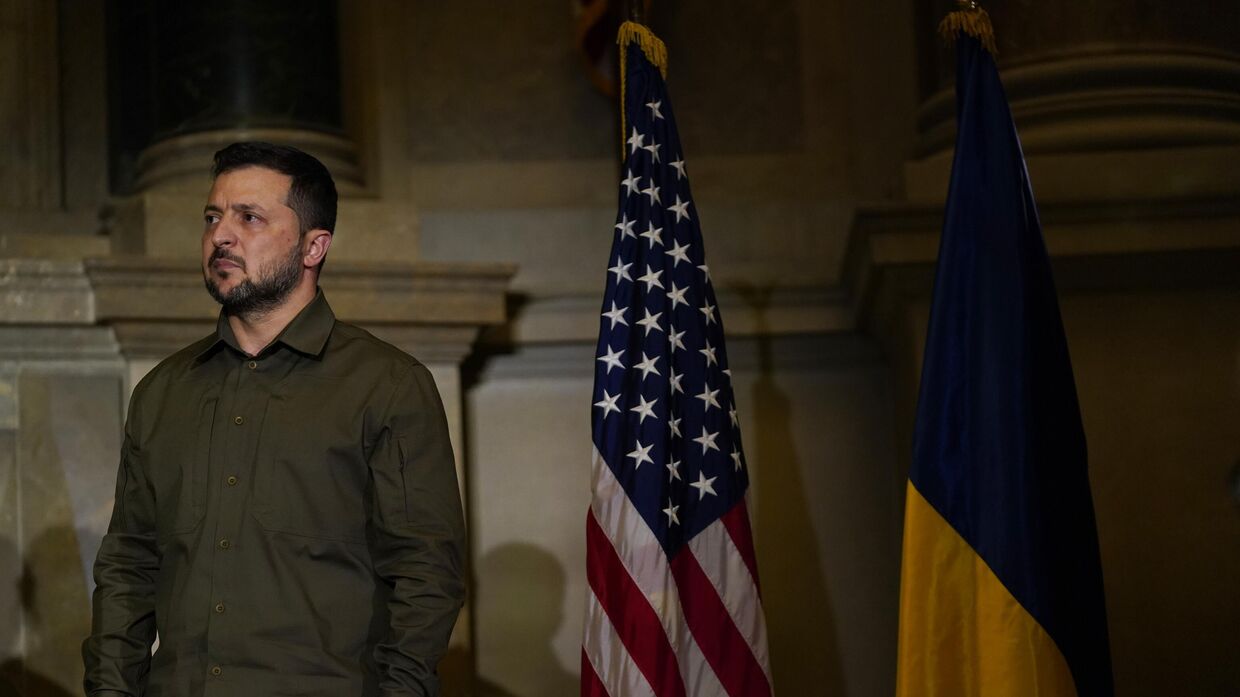 Президент Украины Владимир Зеленский во время визита в Вашингтон, США