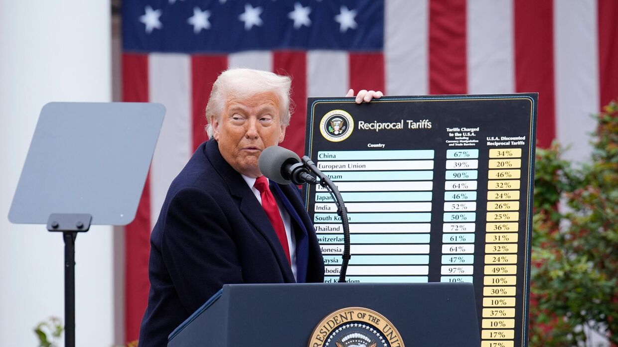 Президент США Трамп объявил о введении пошлин на продукцию других стран