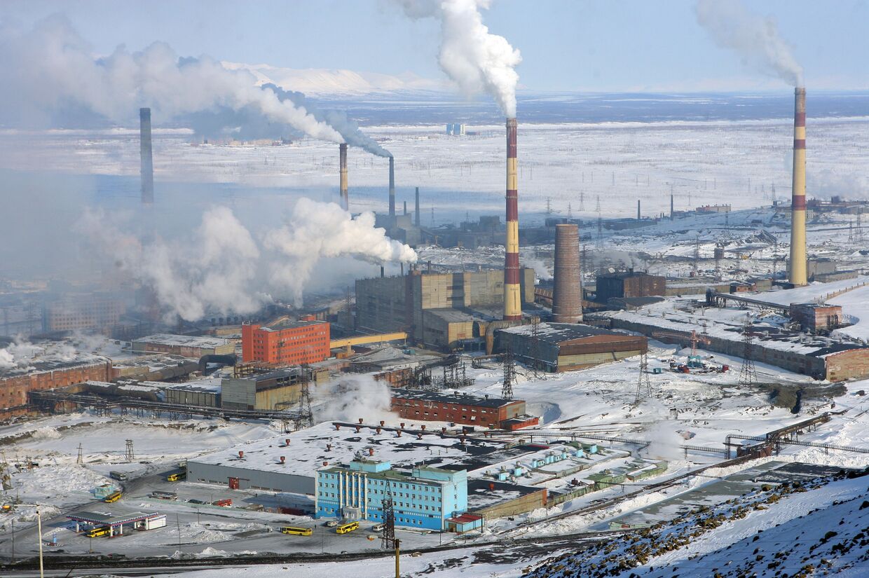 Никелевый завод в Норильске