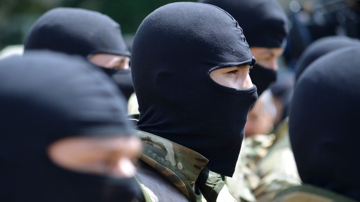 Новобранцы батальона Азов в Киеве