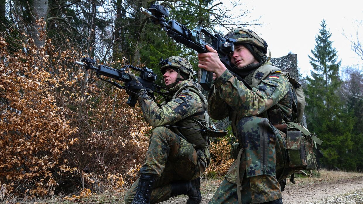 Немецкие солдаты на военных учениях Allied Spirit VI, Германия