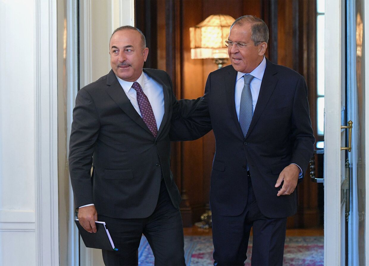 Встреча глав МИД РФ и Турции С.Лаврова и М.Чавушоглу