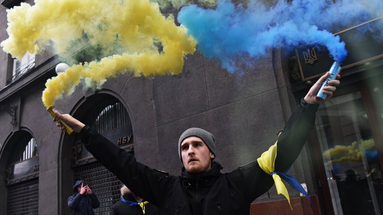 Акция протеста во Львове