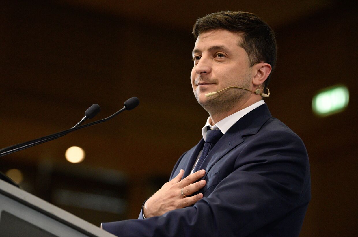 Встреча президента Украины В. Зеленского с представителями бизнеса в Киеве