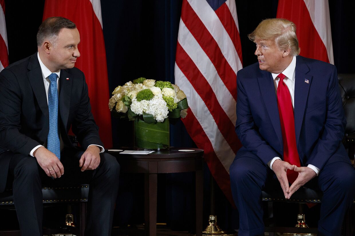 Президент США Дональд Трамп и президент Польши Анджей Дуда