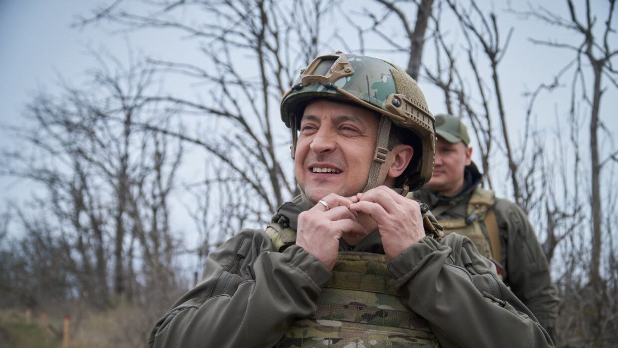 Рабочая поездка президента Украины Владимира Зеленского в Донбасс