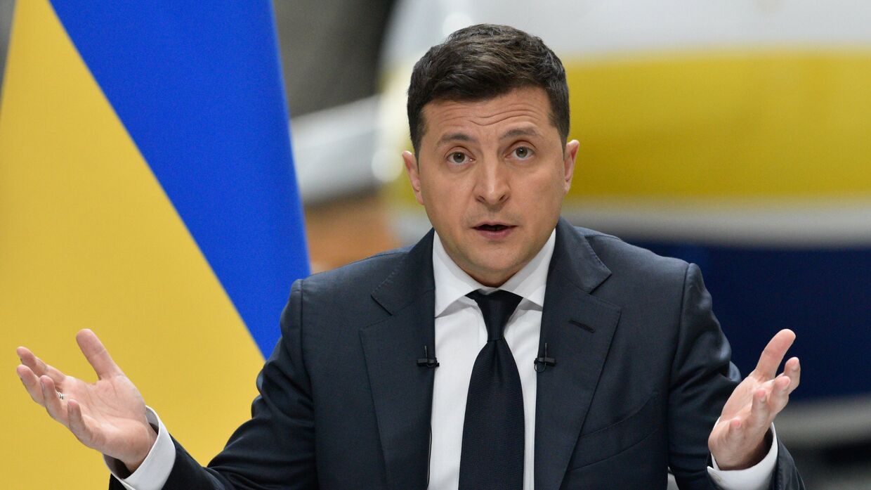 Пресс-конференция президента Украины В. Зеленского