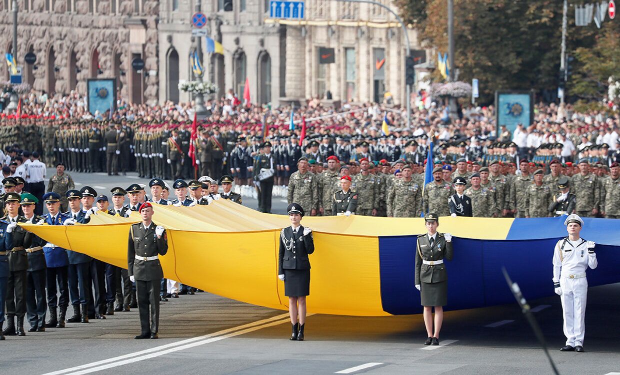 Военный парад в честь Дня Независимости в Киеве, Украина
